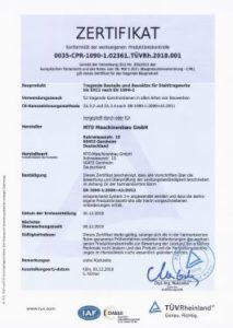 WPK Zertifikat DIN EN 1090 MTO Maschinenbau GmbH